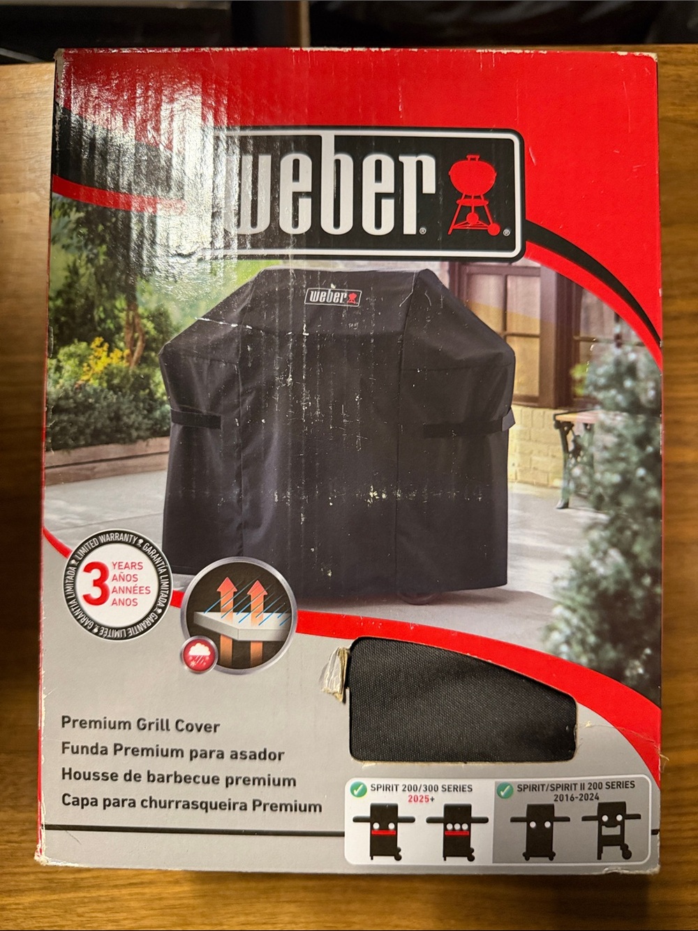 Weber Black Premium Grill Cover for Spirit Series